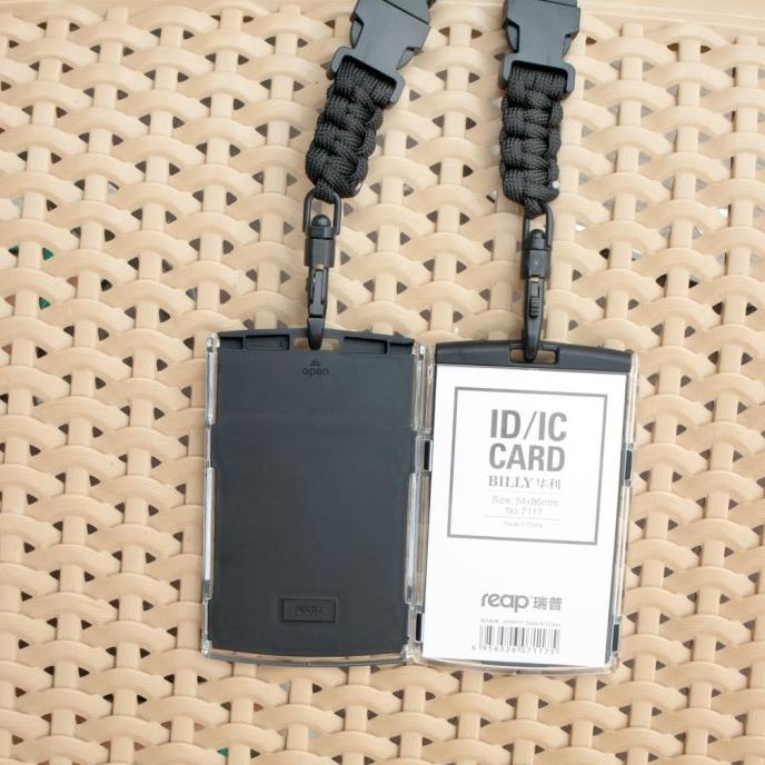 

:>:>:>:>] Reap Card Holder Front Id Card Kalung Holder Name Tag Plastik Akrilik