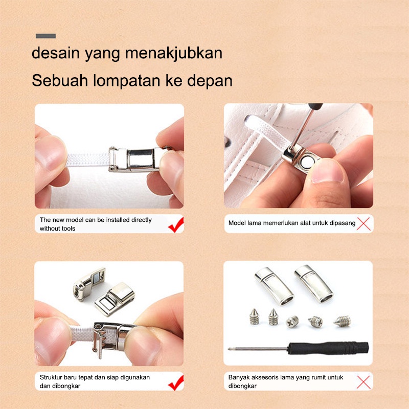 Tali Sepatu Magnet Simple / Shoelace Magnetic Simple Lazy/ Tali Sepatu Elastis Karet Praktis / Tali Sepatu Lazy Shoelace with Lock Capsule
