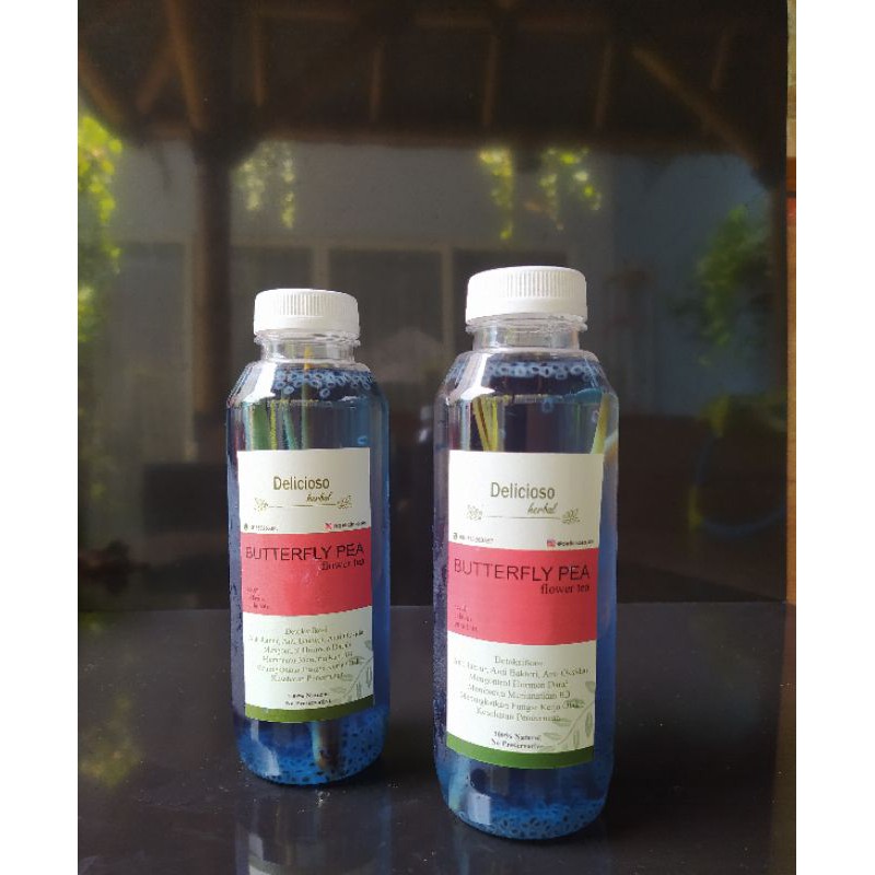 

Bunga Telang/ Butterfly pea flower tea + Sereh