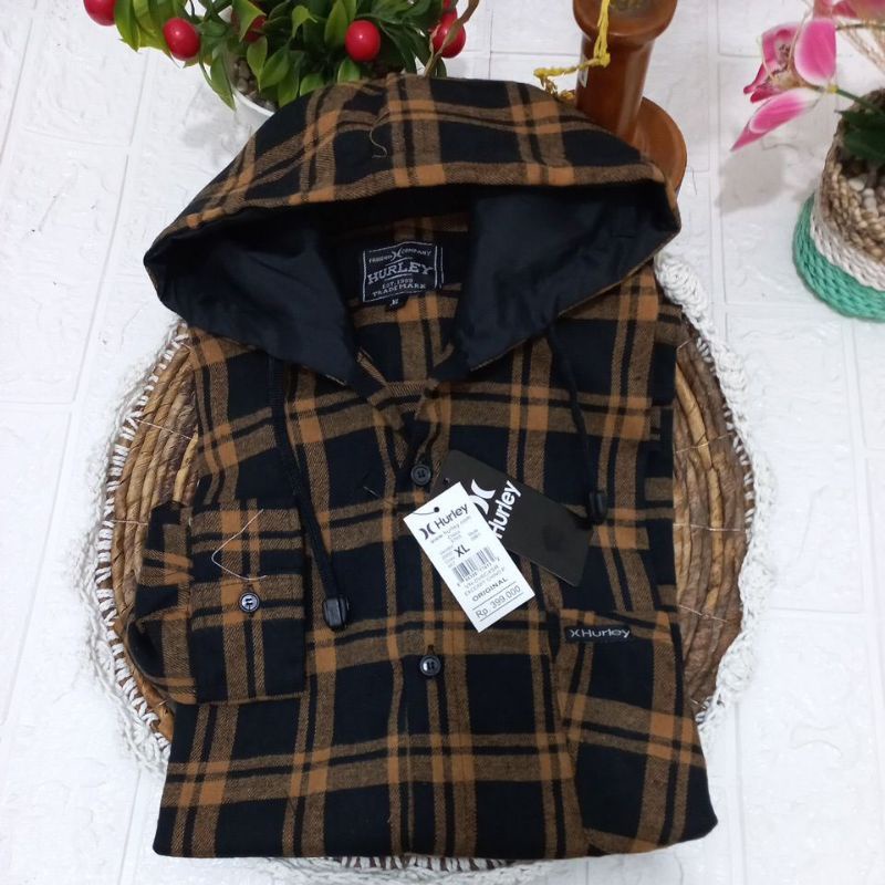 FLANEL HOODIE IMPORT UNISEX LENGAN PANJANG