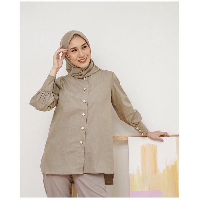 TERMURAH CHINTYA BLOUSE GEULIS - BEIGE (M)