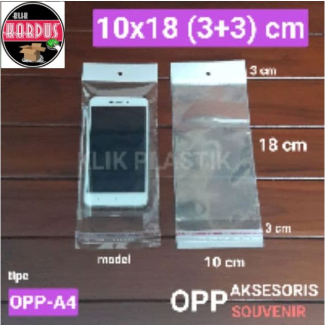 Plastik Opp Aksesoris 10x18 Cm Isi 100pcs/tempat Souvenir Kemasan Hp