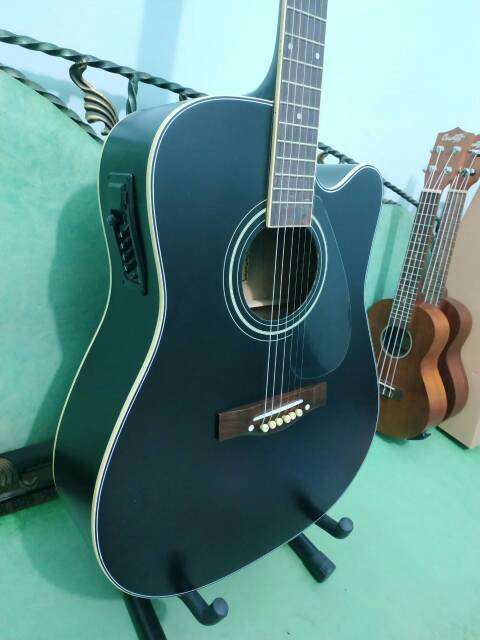 Gitar Akustik Elektrik Merk Cole Clark Cyprus Warna Hitam Doff Black Doff Eq 7545 Murah Jakarta