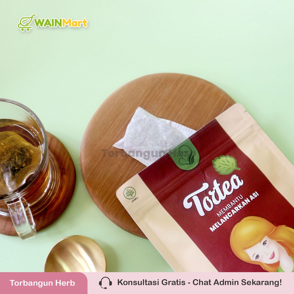 ASI UP TEA (TORTEA) Teh Celup Torbangun ORIGINAL Pelancar ASI Booster Tea Torbangun Herbal Untuk Ibu Menyusui