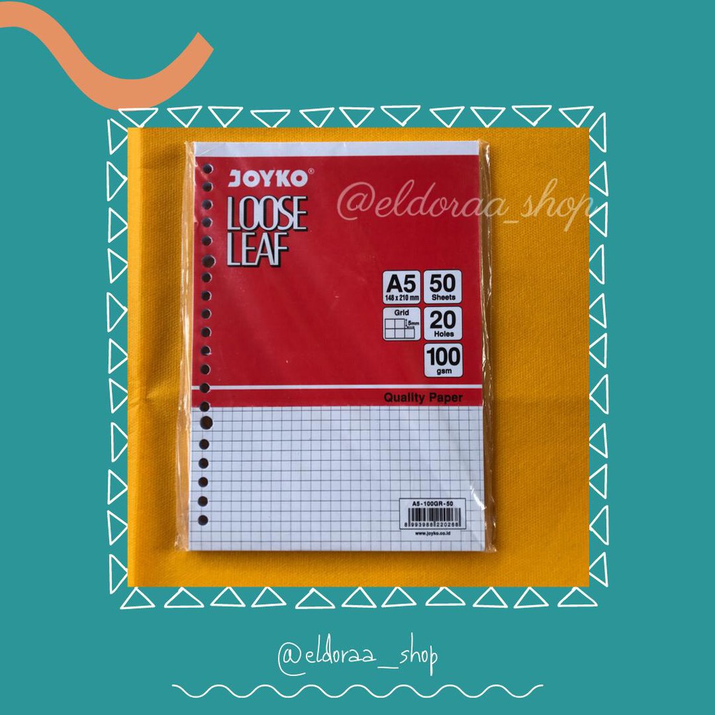 

Kertas Binder A5 Grid (kotak) / Dotted (titik ) 100gsm / Loose Leaf