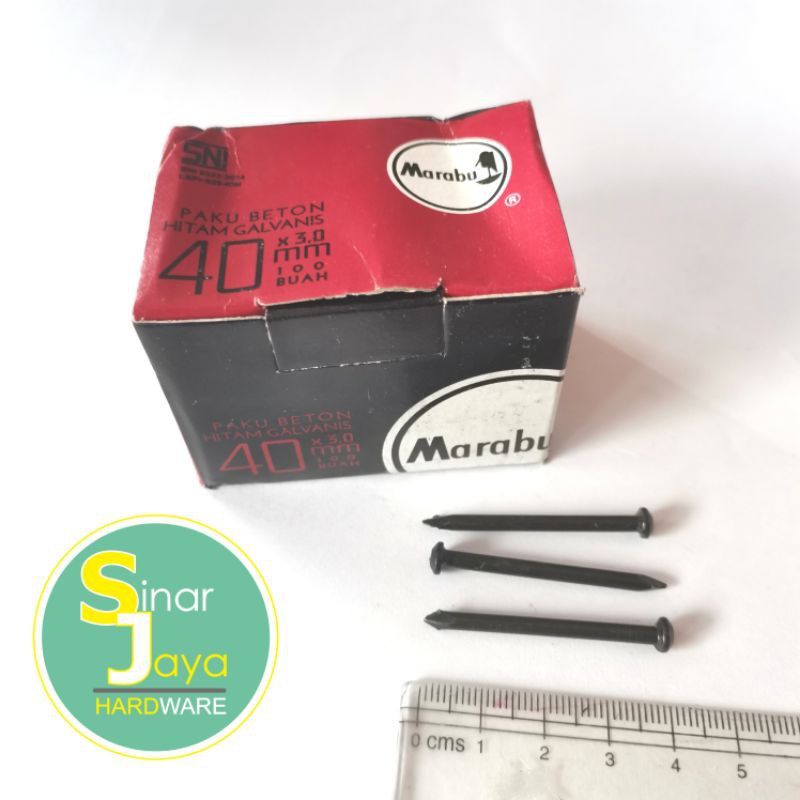Paku Beton Hitam 4 cm Marabu / Paku Beton 40mm