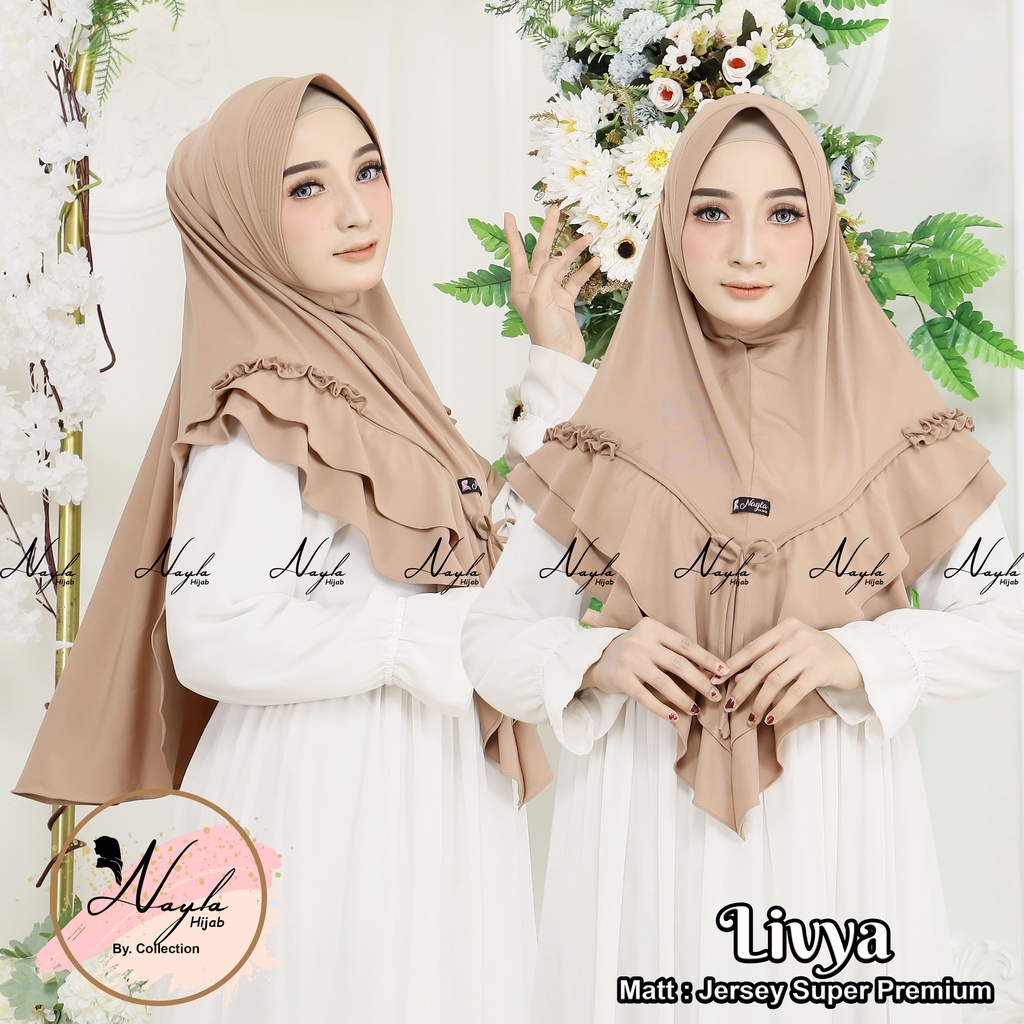 Kerudung Instan Livya Jilbab Instan Jersey Super Premium Hijab Terbaru Nayla Hija'b