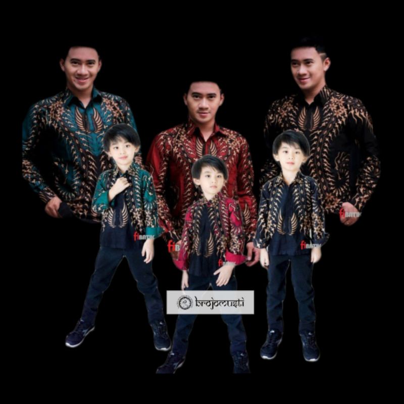 KEMEJA BATIK ANAK PRIA LENGAN PANJANG UMUR 2-12 TAHUN - BAJU BATIK ANAK LAKI-LAKI LENGAN PANJANG - COUPLE BATIK AYAH DAN ANAK - SARIMBIT BATIK