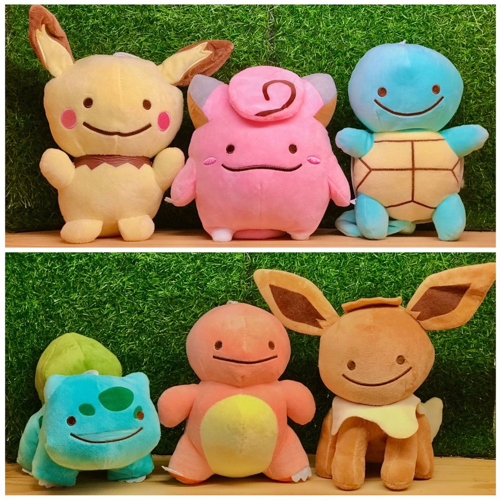 BONEKA POKEMON PIKACHU EEVEE BULBASAUR CHARMANDER SQUIRTLE CLEFAIRY 20CM