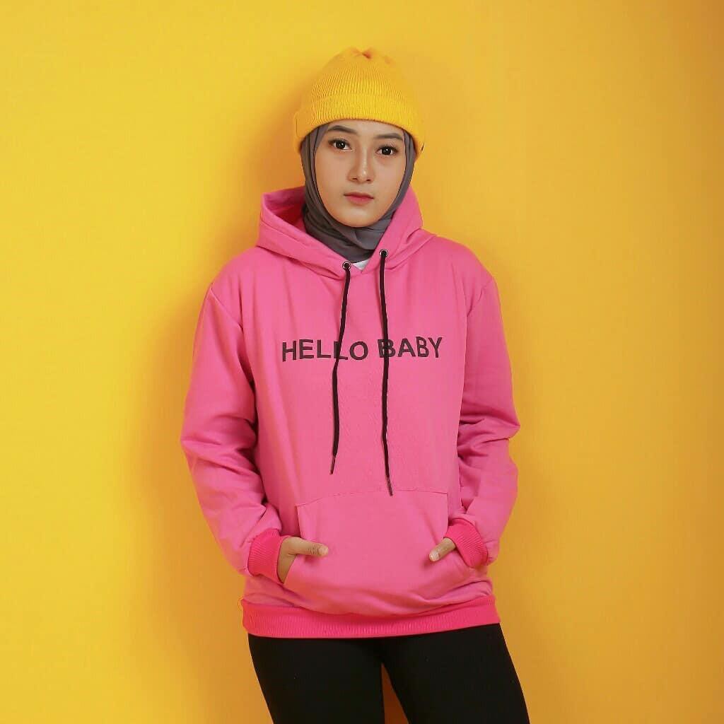 Sweater Hoodie Hello Baby Size M-XL-XXL