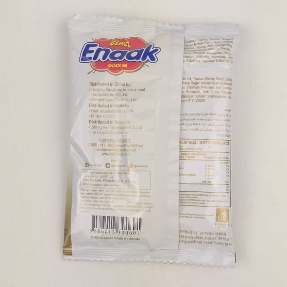 GEMEZ ENAAK/SNACK MI PRAKTIS LANGSUNG DIMAKAN 22g