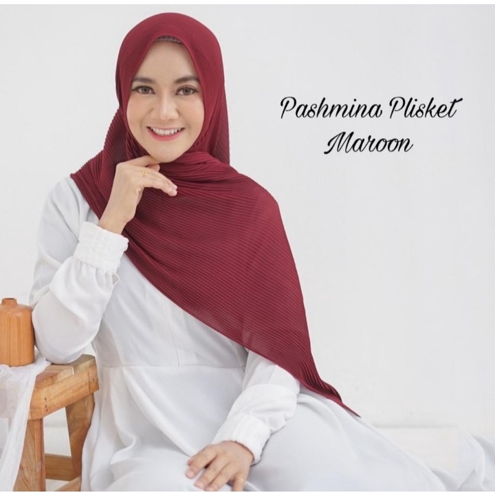 GS-PASHMINA PLISKET BAHAN CERUTY BABYDOLL PREMIUM /PASHMINA TERLARIS