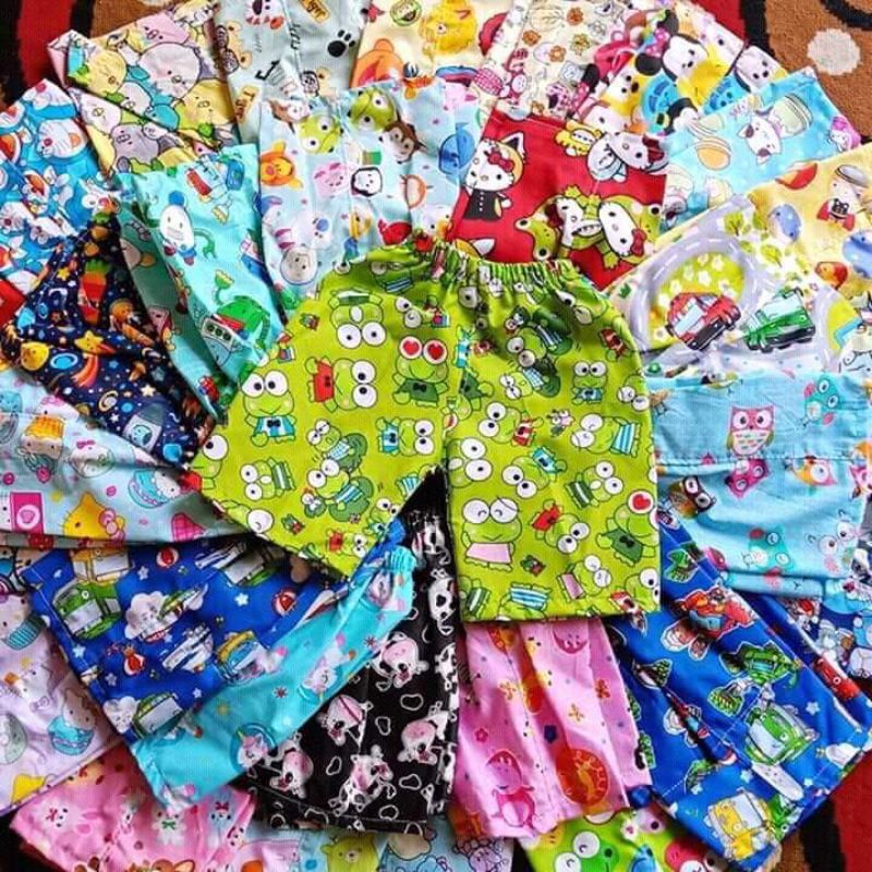 Celana Pendek Anak Harian 1-12 Tahun / Boxer Harian / Kolor Motif Karakter / Celana Anak Laki laki dan perempuan