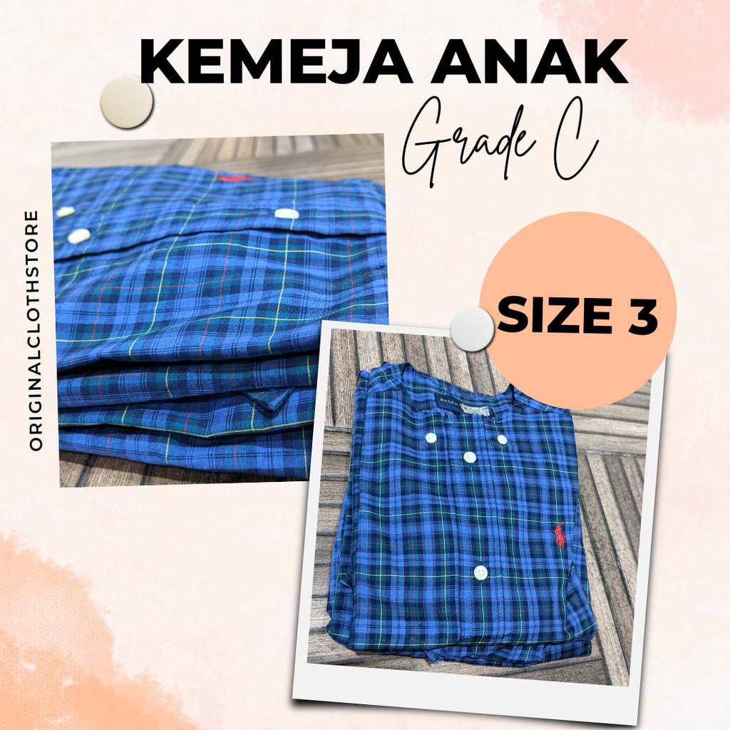 REJECT SALE ! KEMEJA GRADE C / KEMEJA ANAK/ GRATIS ONGKIR COD