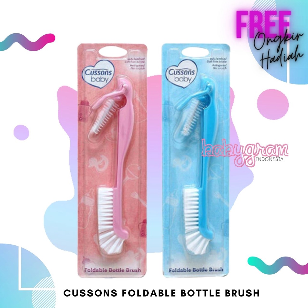 Cussons Baby Foldable Bottle Brush Sikat Botol da Nipple Dot Bayi