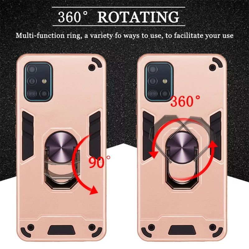 Hardcase overseas iphone 11 pro max shell ring putar kick stand magnetic