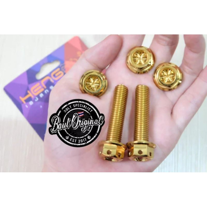 baut probolt 10x40 flower gold drat 14 panjang 4 cm original heng thailand