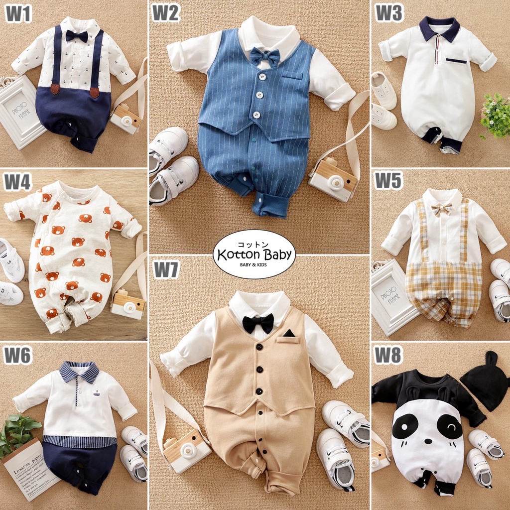 0-18 bln PAKAIAN BAYI [Premium Impor] BAJU ANAK JUMPER JUMPSUIT ROMPER LAKILAKI YY W Catalog