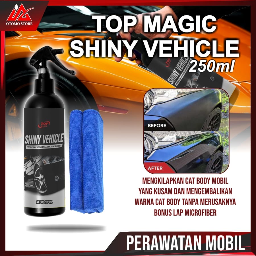 TOP SHINY VEHICLE Pengkilap Body Motor Mobil Poles Pengkilat Coating Wax Spray Pelindung Pelapis