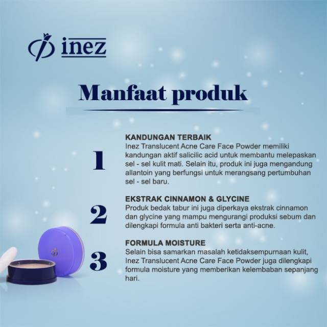 ❤️ GROSIR ❤️ INEZ Translucent Acne Care Face Powder