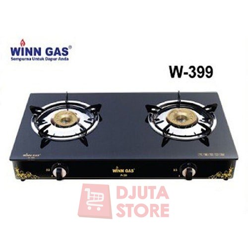 Kompor gas 2 tungku kaca W399 Winn Gas