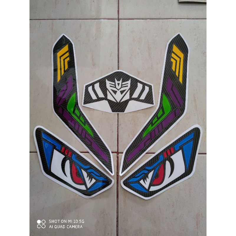 Stiker Lampu Headlamp Mata Elang Vario 125 / 150 new led carbon