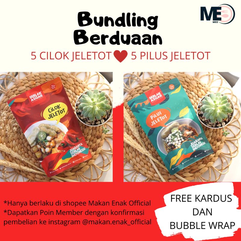 

BUNDLING BERDUAAN (5 CILOK JELETOT DAN 5 PILUS JELETOT)
