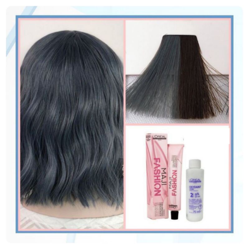 LOREAL MAJIFASHION P8.11 BLUE STONE,  HAIR COLOR CAT RAMBUT PEWARNA RAMBUT MAJI FASHION