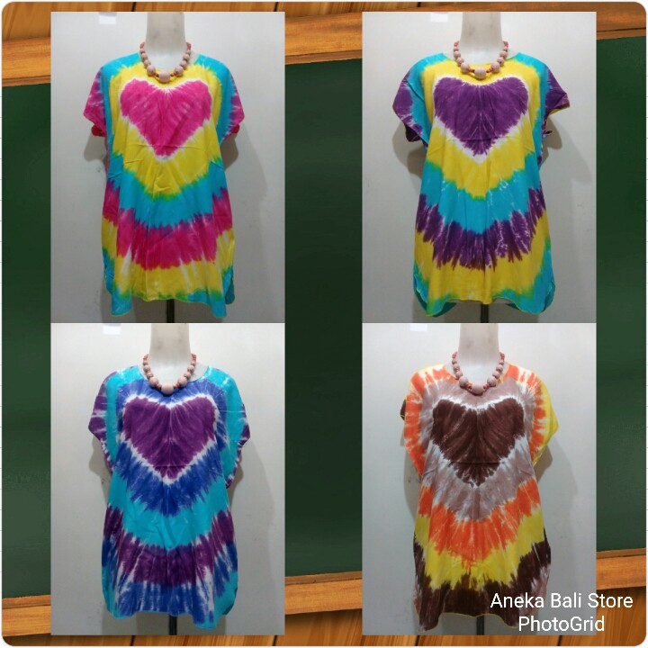 Atasan wanita Pelangi Bali jumbo UK-XXL, pakaian wanita , Baju Tidur , kaos bali murah, big size, ca