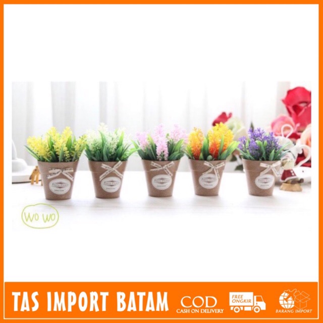 COD P2020 Bunga Plastik/Bunga plastik Mini/(free kotak)