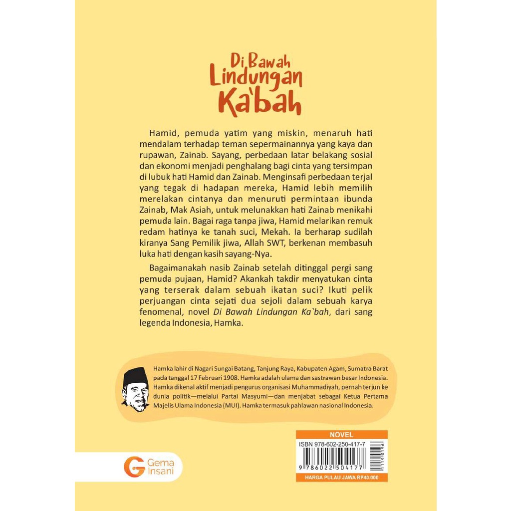 Buku Di Bawah Lindungan Ka'bah - Buya Hamka - Gema Insani 100% Original