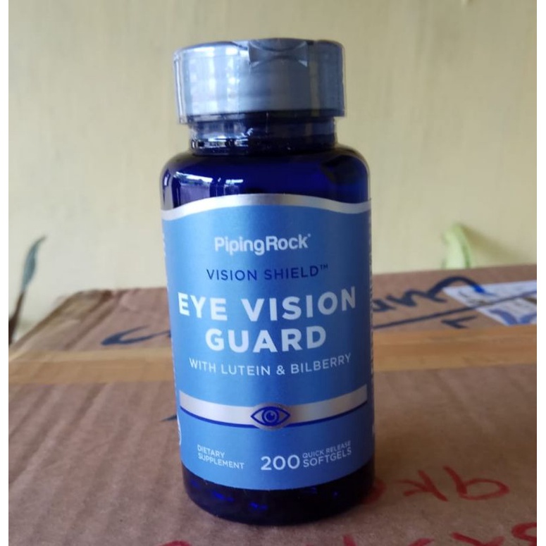 Pipingrock eye vision guard lutein bilberry zeaxanthin isi 200