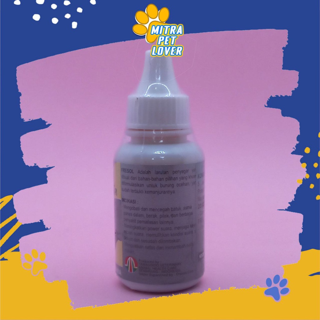 OBAT PANAS DALAM BURUNG - FRESOL DROP 30 ML ORIGINAL - LARUTAN PENYEGAR BURUNG ATASI BATUK ASMA PILEK- SUARA JADI JERNIH &amp; GACOR - MURAH ASLI BERKUALITAS - PET ANIMAL HEALTHCARE &amp; VETERINARY TAMASINDO OBAT &amp; VITAMIN HEWAN BINATANG PELIHARAAN MITRAPETLOVER