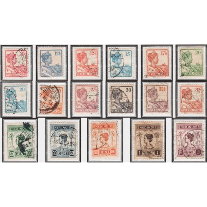 Perangko Filateli H41 Netherlands Indies  VFU 17v 1913 -1932 Queen Wilhelmina