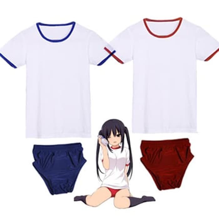 Baju Senam Olahraga Sekolah Jepang Gym Seifuku Kostum Cosplay - Merah