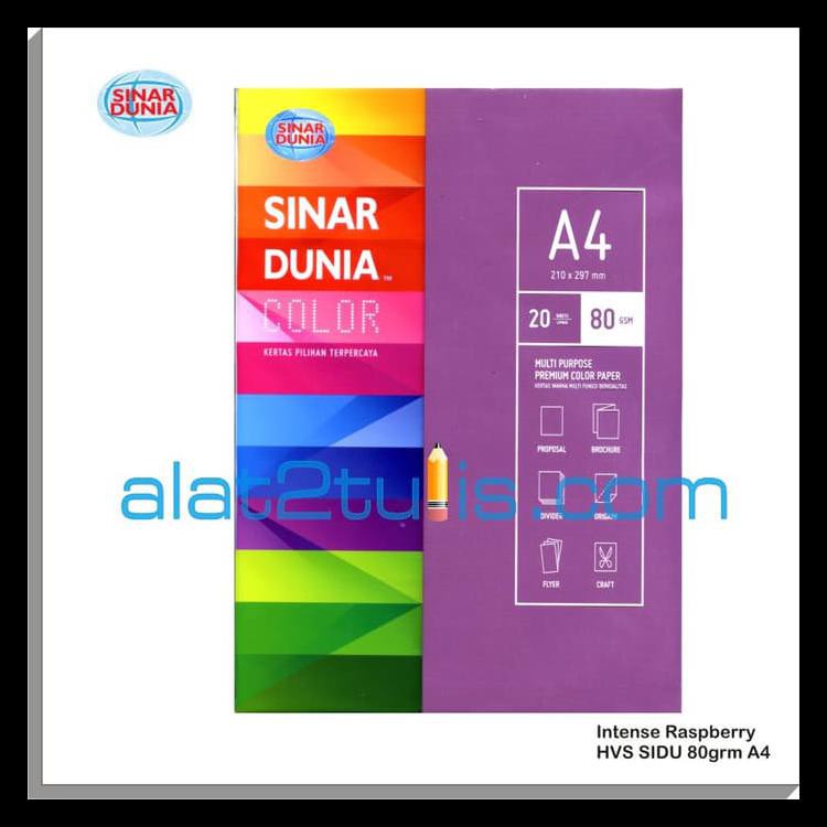 

Hvs Warna Intense 80Grm / Kertas A4 ( 20 Lembar / Pak ) Komplit