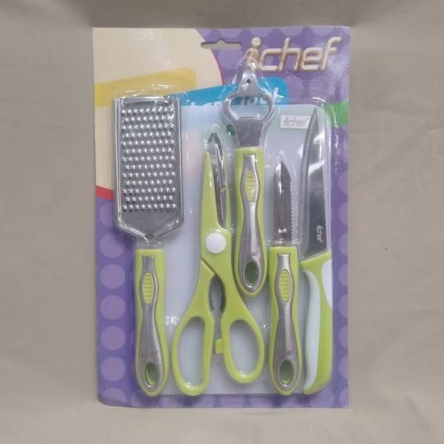 ichef Kitchen Tools, Alat Dapur, Pisau, Gunting, Peeler, Pembuka Botol, Parutan