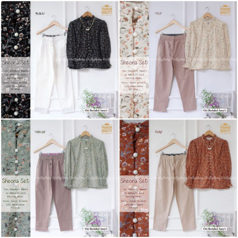 sheona setelan wanita fashion solo recommended high quality