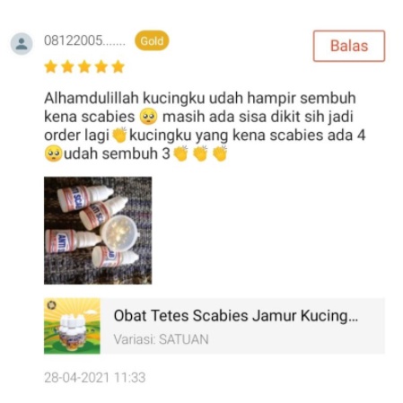 Obat Scabies Kucing Kelinci Anjing Guinea pig Hair Loss Sugar Glider ANTISCAB