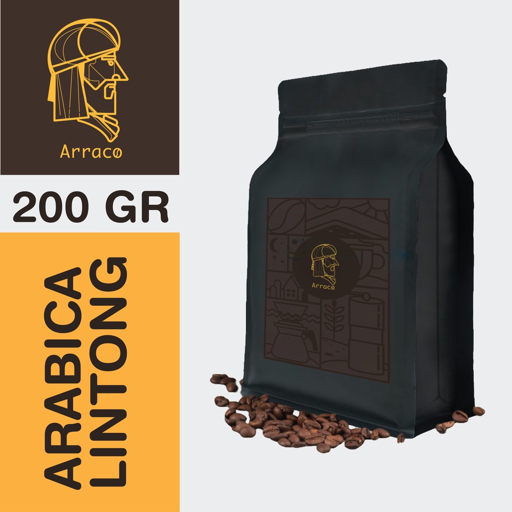 

ARRACO KOPI - Arabika Lintong 200GR Biji / Bubuk | Wet Hulled - Medium Roasted