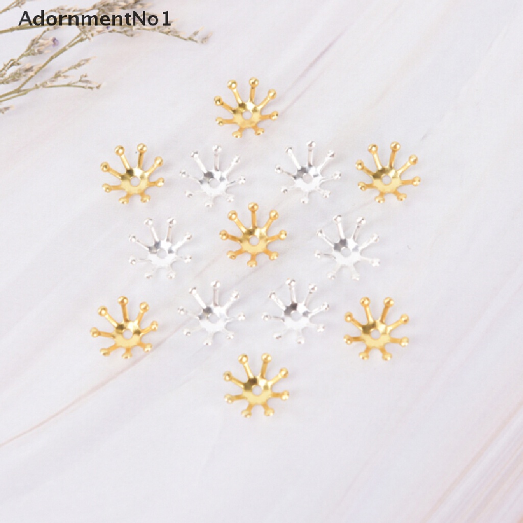 (AdornmentNo1) 20pcs Konektor Manik-Manik Bentuk Bunga Filigree 10mm Untuk Perhiasan