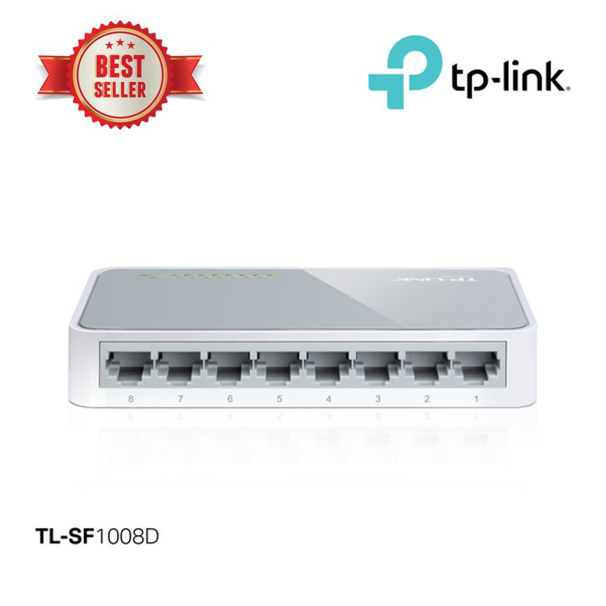 TP-LINK TL-SF1008D 8-Port 10/100Mbps Desktop Switch 4.8 Garansi Resmi