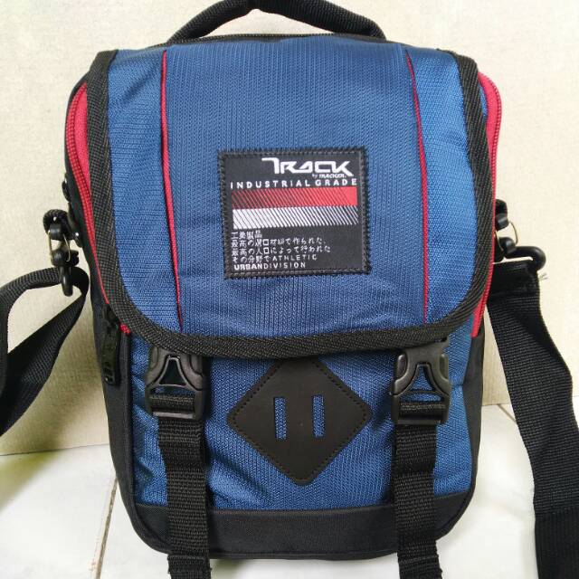 Original Asli Tas Selempang Pria Slingbag Track Biru Original Asli Tracker