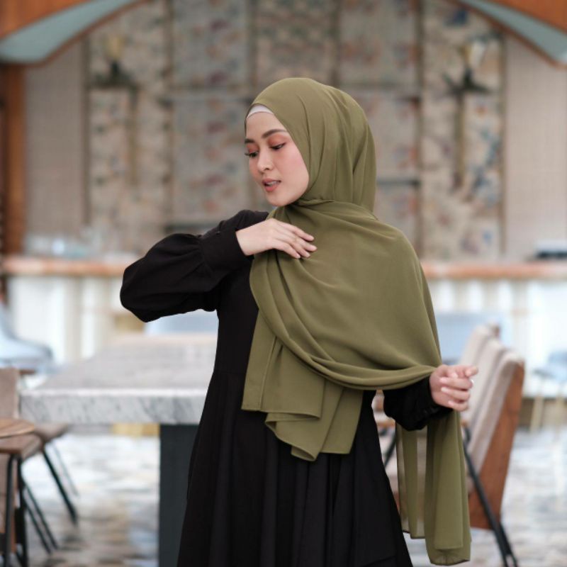 HIJAB PASHMINA CERUTY BABYDOLL SYAR'I | Hijab Pashmina ceruty babydoll long ukuran panjang | jilbab 