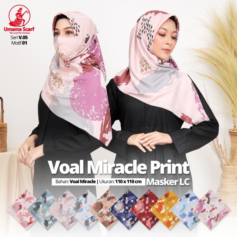 VOAL MIRACLE PRINT MASKER LC BY UMAMA SCARF