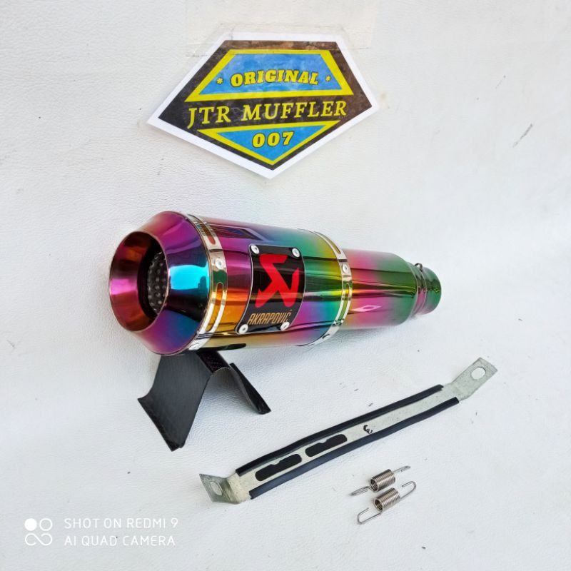 SILINCER SLENCER AKRAPOVIC GP PELANGI INLET 50MM PNP NINJA 250 FI CBR250RR R15 V2/V3 R25 Z250 DLL