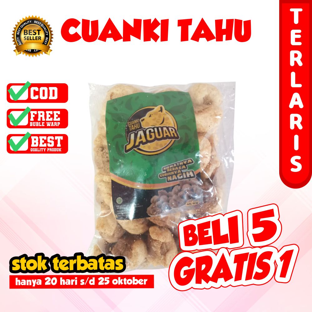 

CUANKI TAHU 1 BALL ISI 100 Biji TAHU KERING ASLI GARUT / 1 BALL ISI 100 Biji / KRIPIK CUANGKI