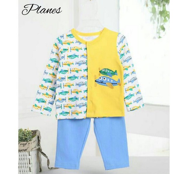 CARTER BABY LONG PAJAMAS SET/ SETELAN BAJU PIYAMA BAYI - PLANES