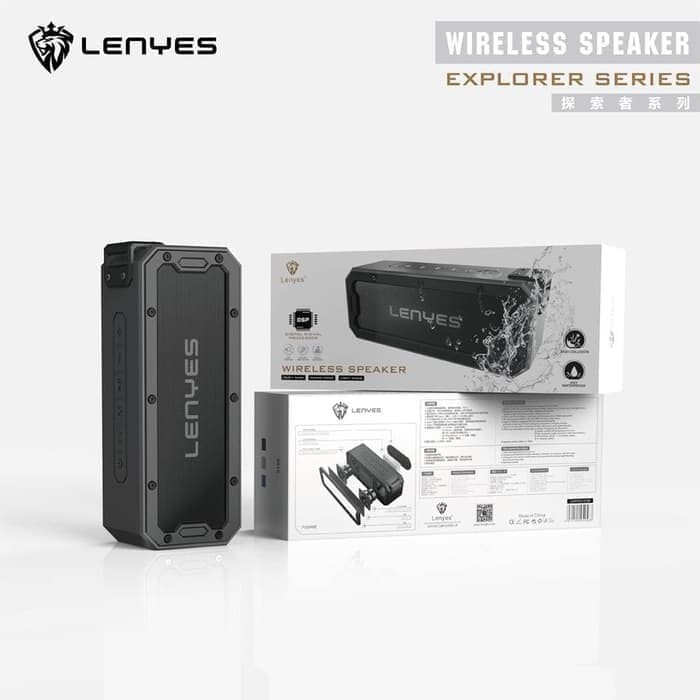 SpeakerBluetooth LENYES S108 ORIGINAL 100% WATERPROOF Wireless Speaker