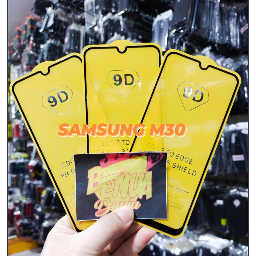 ANTI GORES KACA SAMSUNG M30 - TEMPERED GLASS FULL LEM 9D TEMPERGLASS SAMSUNG M30 - BD